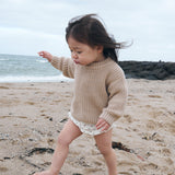 Chunky Knit Sweater in Beige