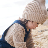 Chunky Knit Beanie in Beige