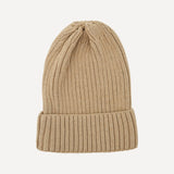 Chunky Knit Beanie in Beige