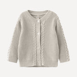 Cable Knit Cardigan in Ivory