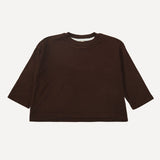 Slouchy Long Sleeve Top in Brown