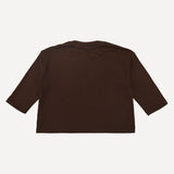 Slouchy Long Sleeve Top in Brown